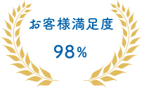 お客様満足度98%